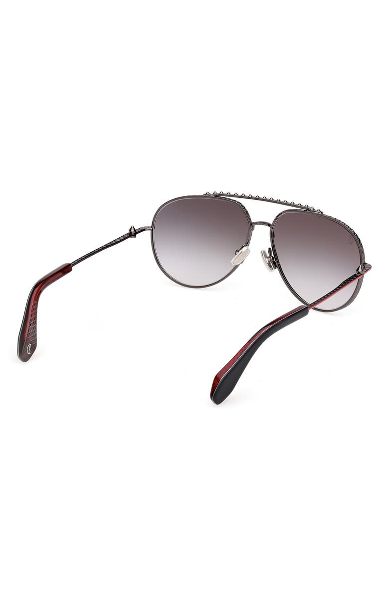 Christian Louboutin 61mm Pilot Sunglasses, Alternate, color, 