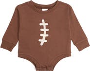 Sweet Wink Football Lace Patch Long Sleeve Romper