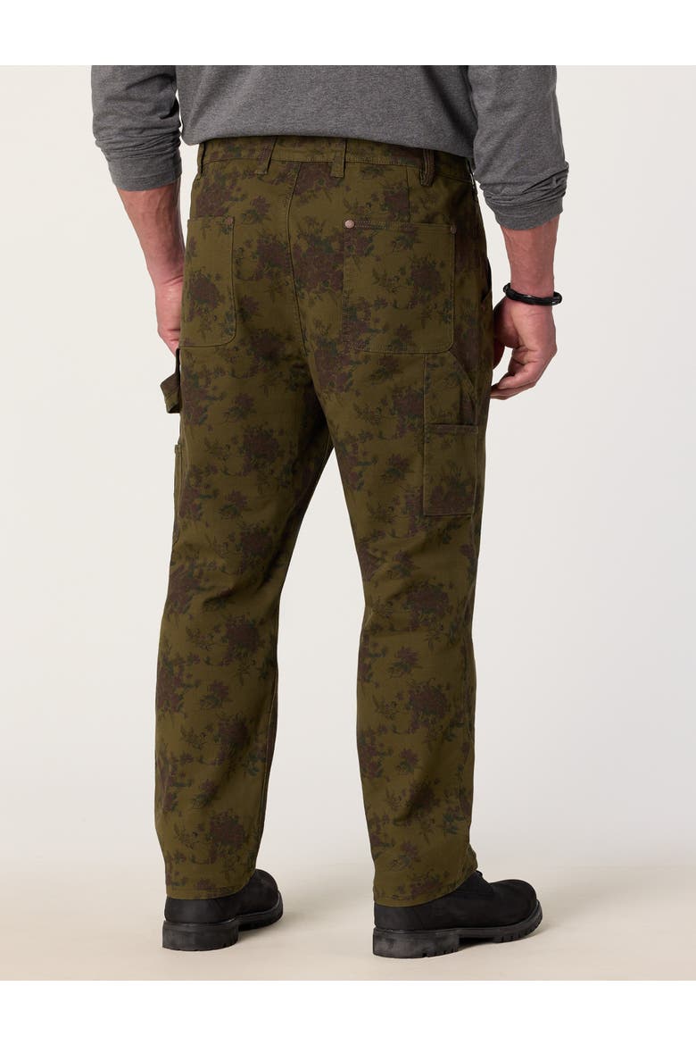 Big & Tall Relaxed Straight Floral Utility Jeans, Alternate, color, HARVEST FADE