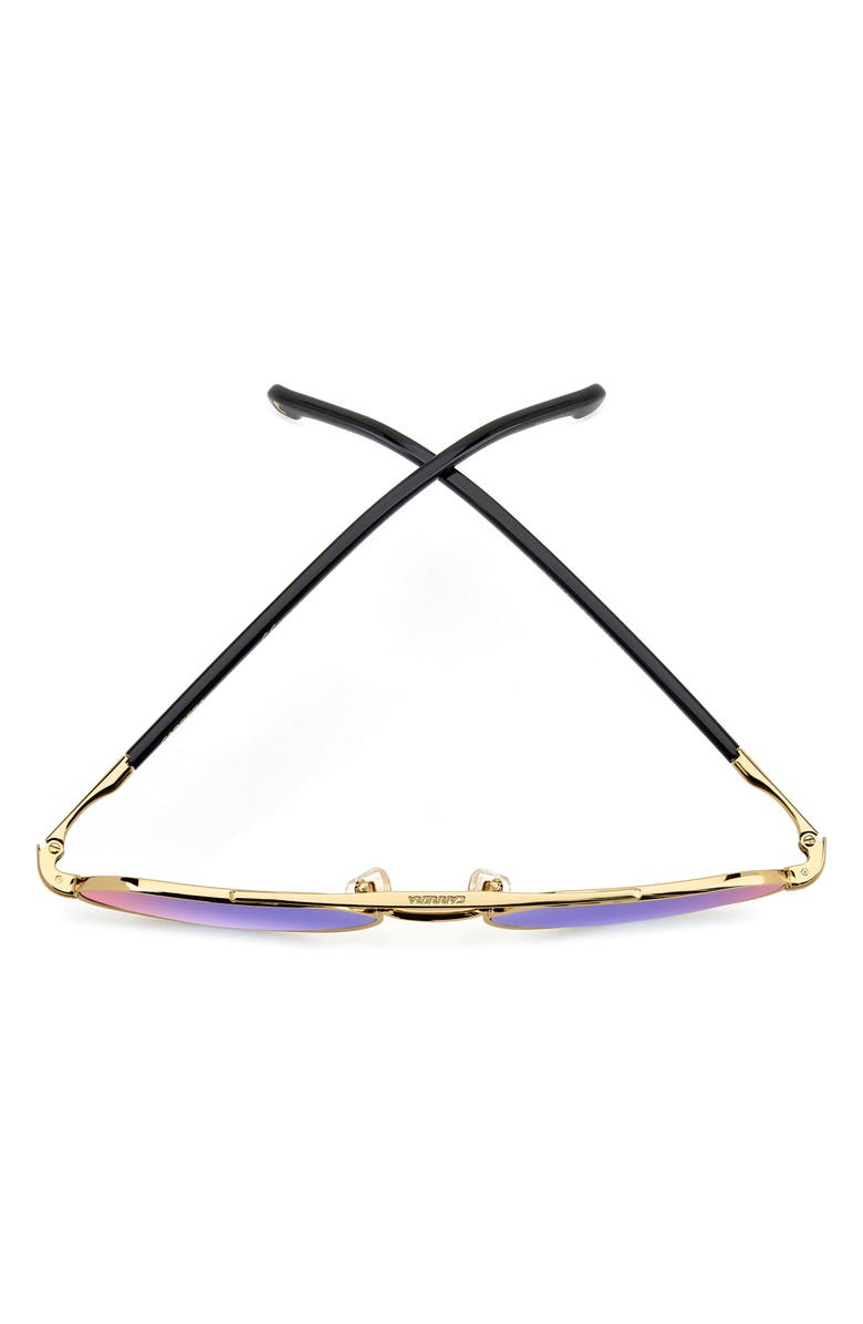 Carrera Eyewear 53mm Gradient Round Sunglasses, Alternate, color, Black Gold B/ Blue Sf Red