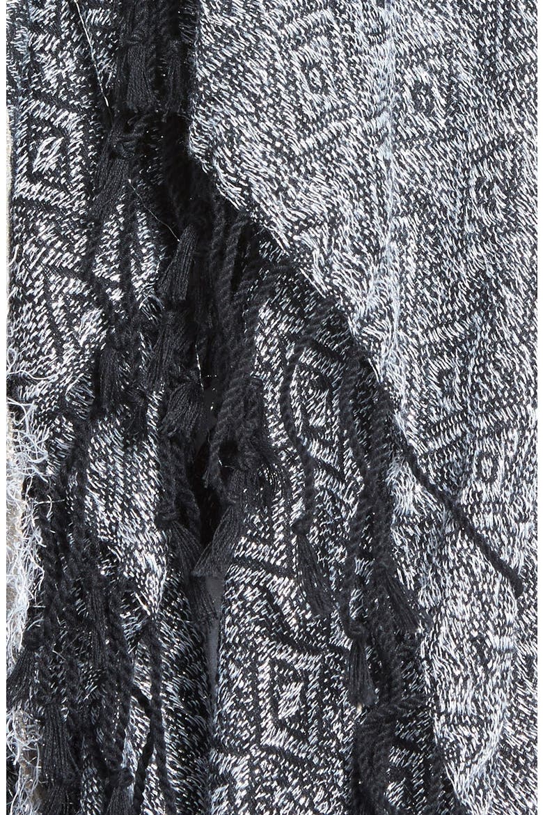 'Evil Eye' Metallic Wrap, Alternate, color, BLACK