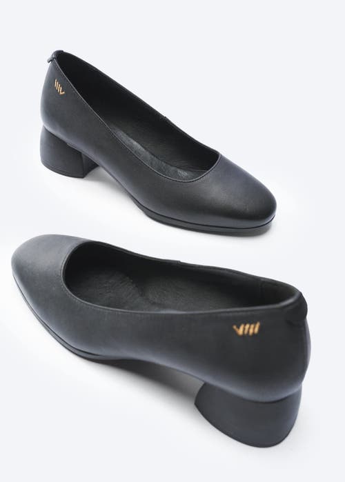 Viscata Milan Leather Heels In Black