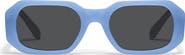 QUAY Hyped Up 53mm Square Sunglasses