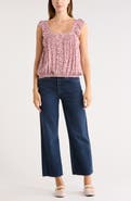 Melrose and Market Floral Ruffle Strap Tank