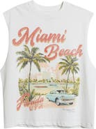 ID Supply Co Miami Beach Graphic Cotton Muscle Tank