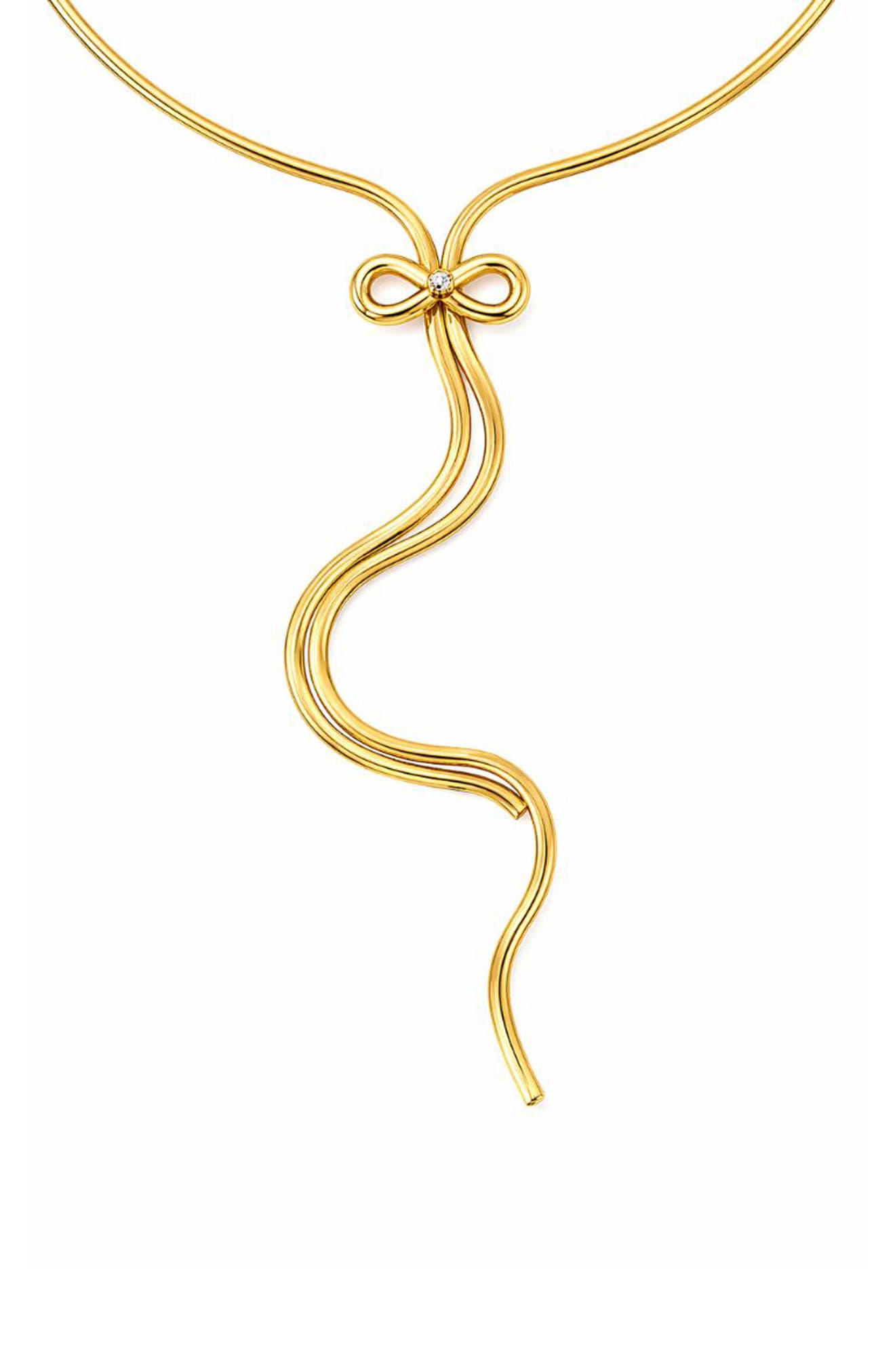 REBL Bow Lariat Necklace