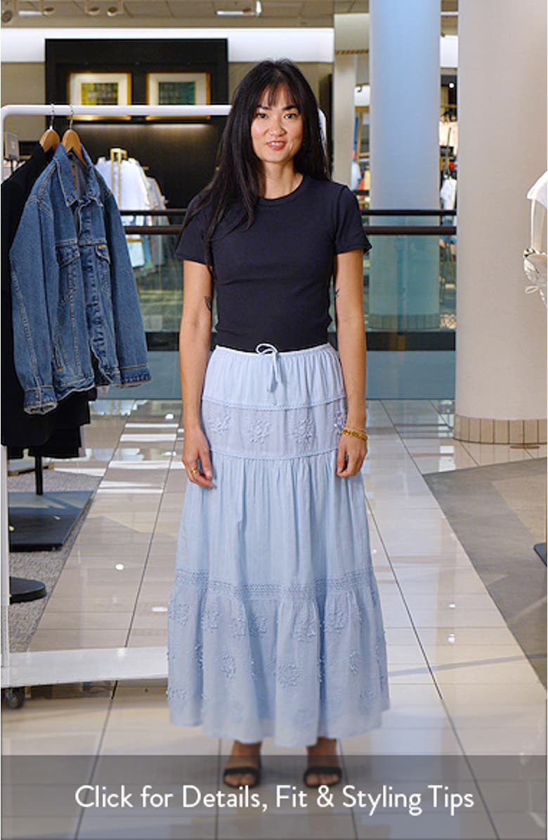Gwyn Embroidered Maxi Skirt, sales video thumbnail