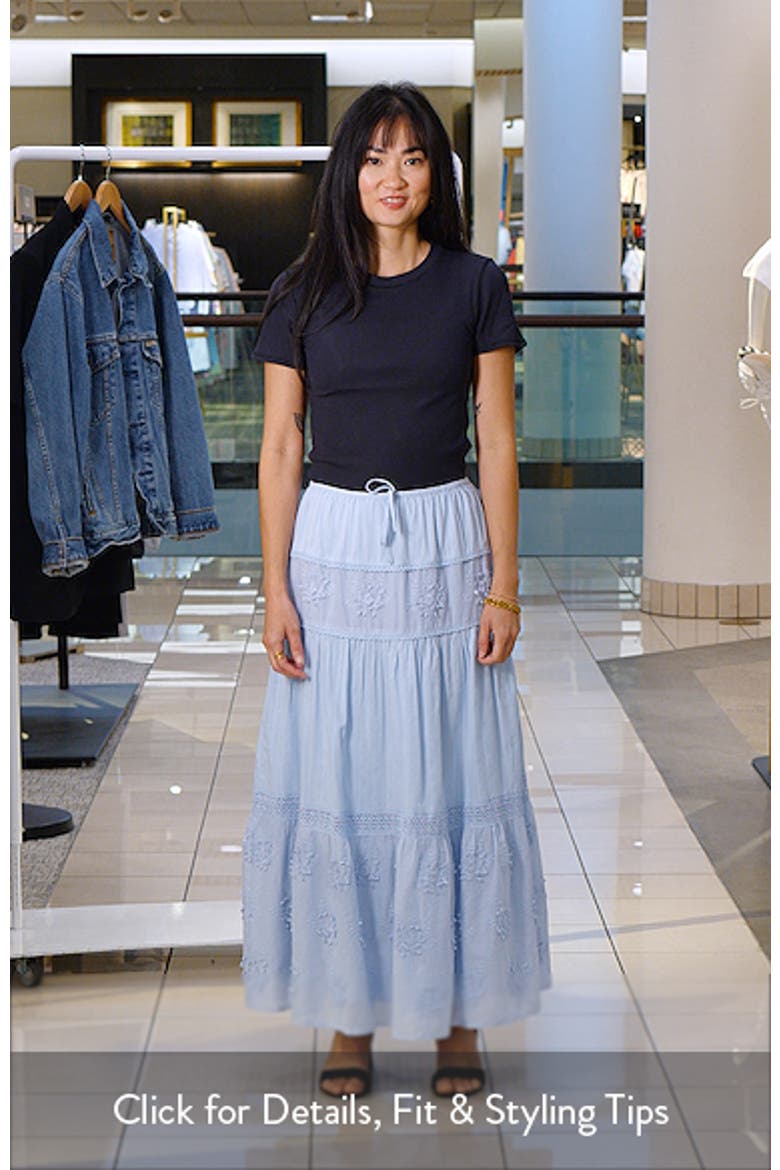 Gwyn Embroidered Maxi Skirt video