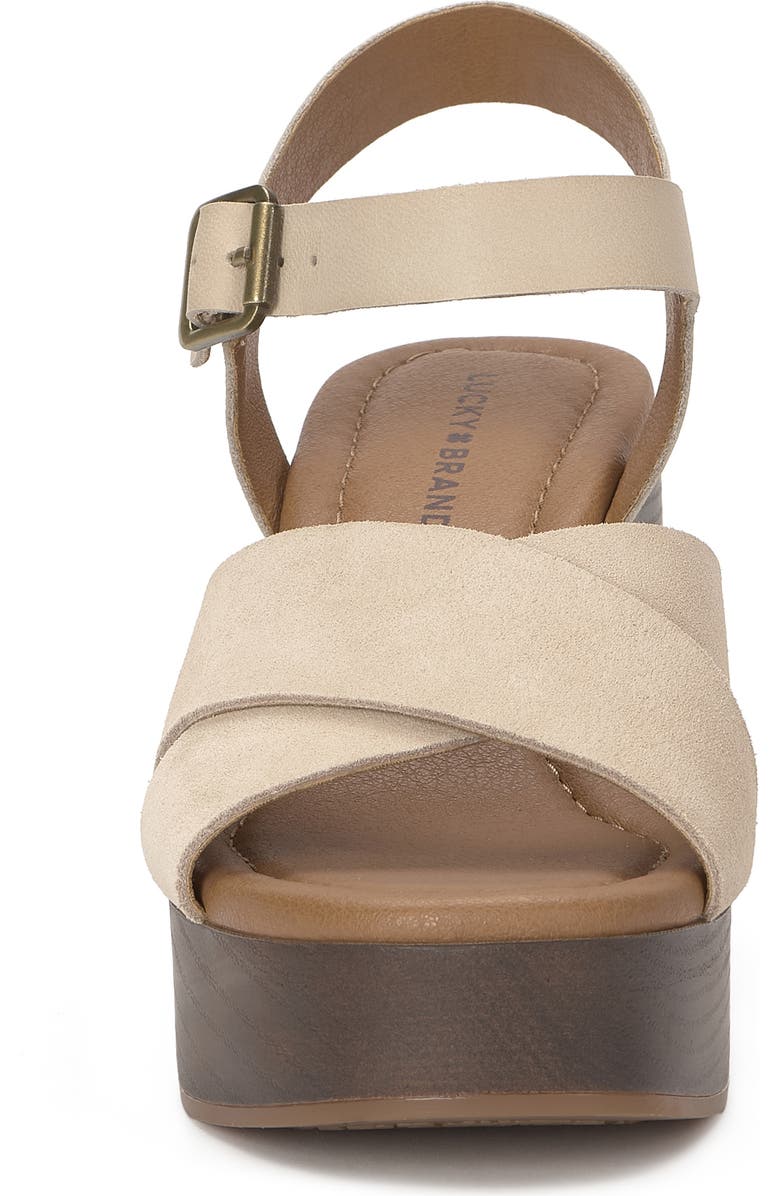 Lucky Brand Carsen Platform Sandal, Alternate, color, Cannellini