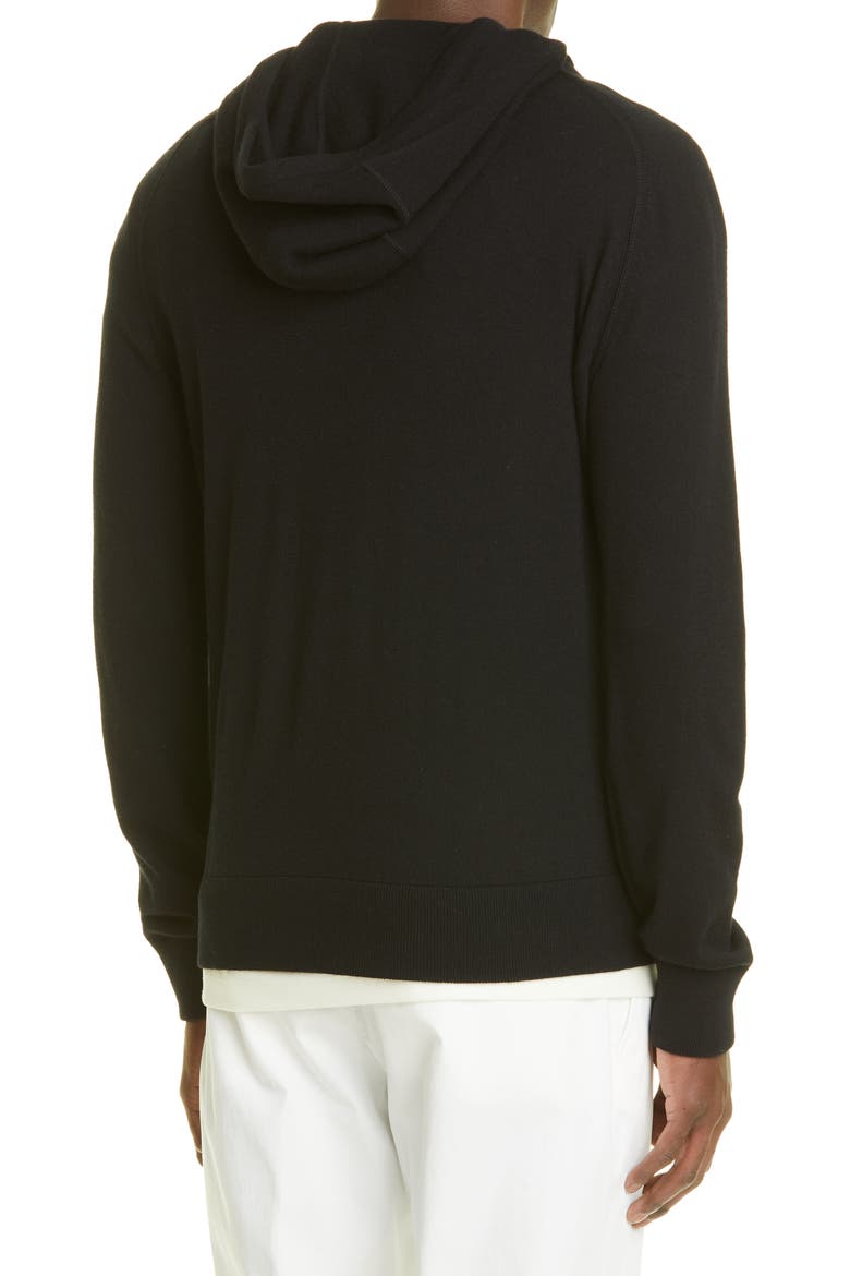 Premium Cashmere Hoodie, Alternate, color, BLACK