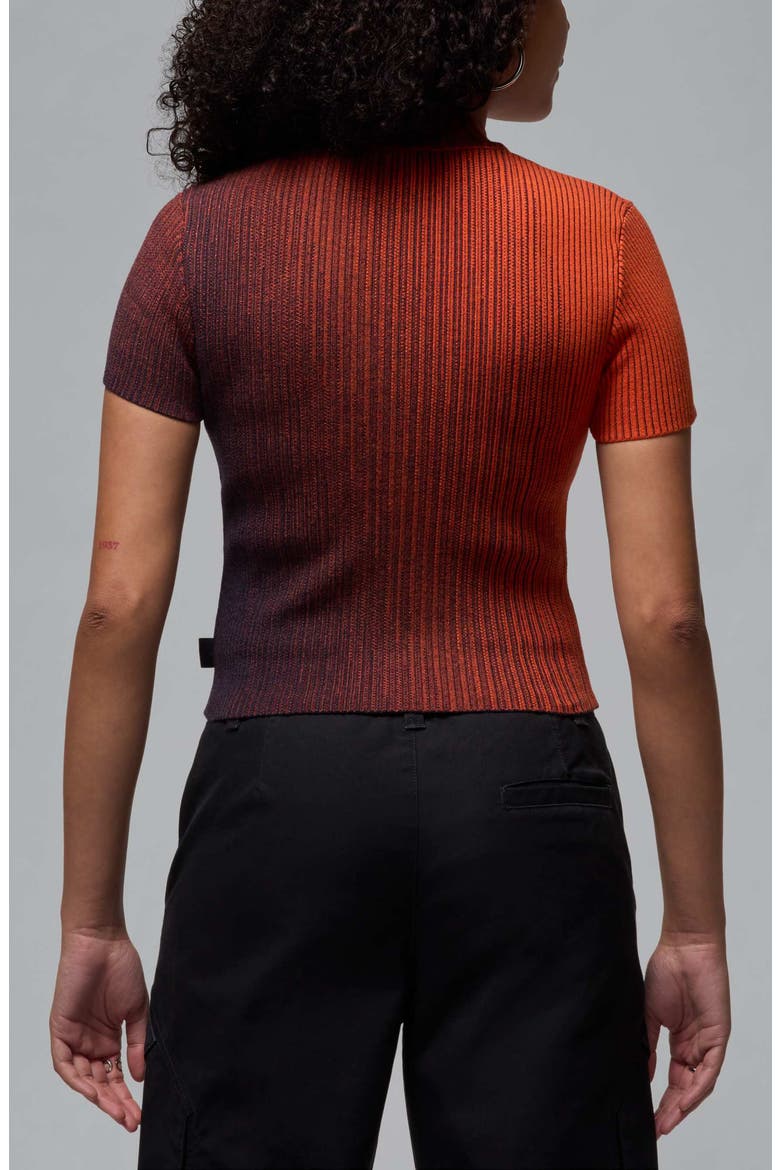 Air Jordan Short Sleeve Zip Cardigan, Alternate, color, CAVE PURPLE/ MANTRA ORANGE