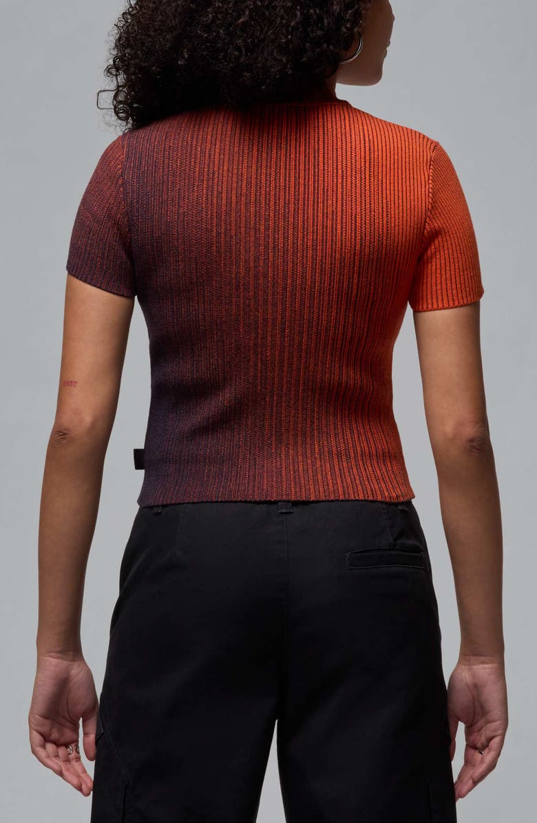 Jordan Air Jordan Short Sleeve Zip Cardigan, Alternate, color, Cave Purple/ Mantra Orange