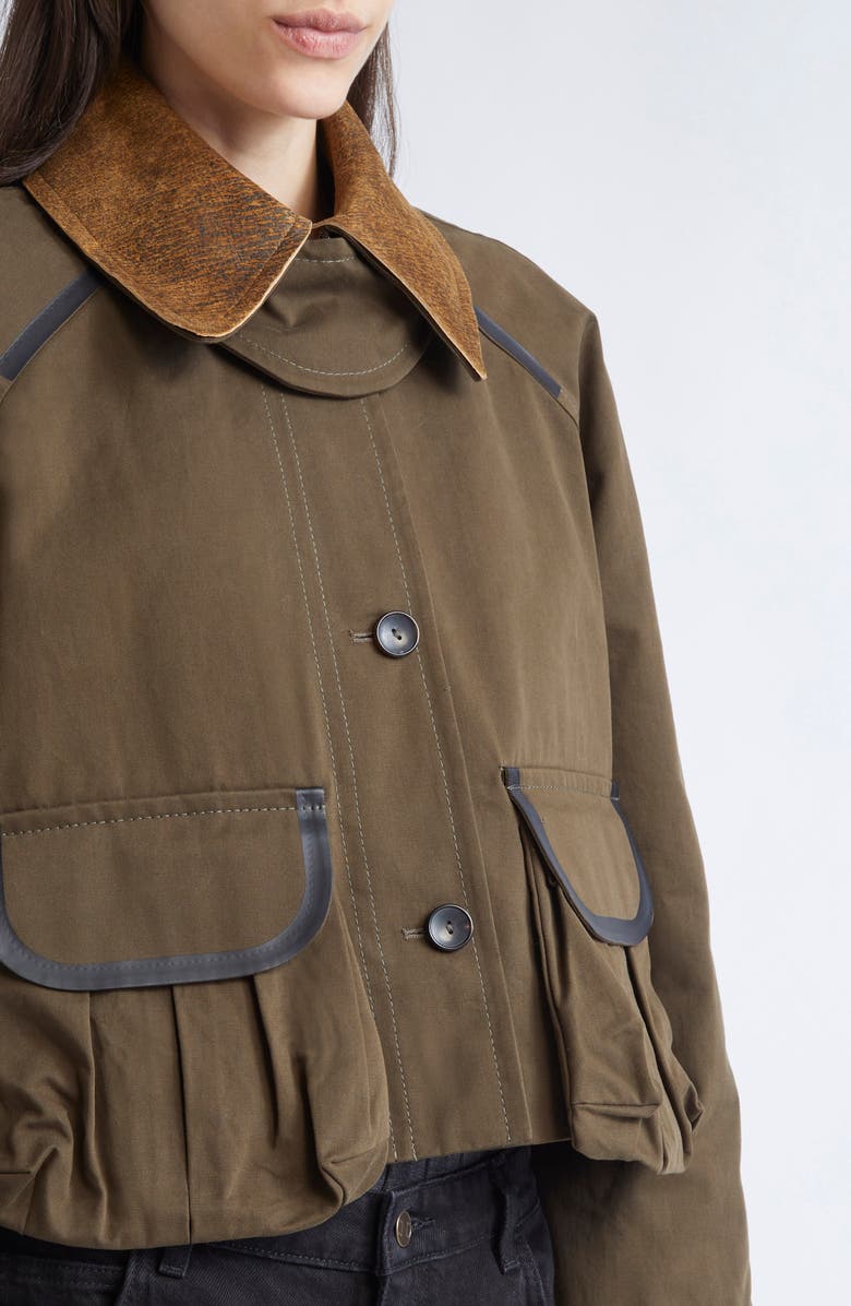 NACKIYÈ Precious Cargo Crop Jacket, Alternate, color, Khaki Green