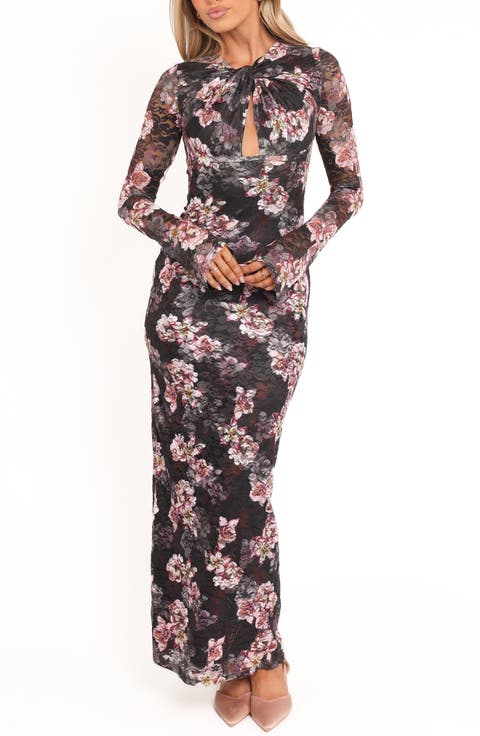 Trilby Floral Lace Long Sleeve Maxi Dress