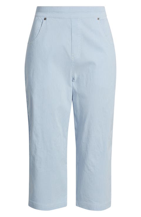 Spring Stripe Petal Pusher Capri Pants