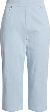Hue Spring Stripe Petal Pusher Capri Pants