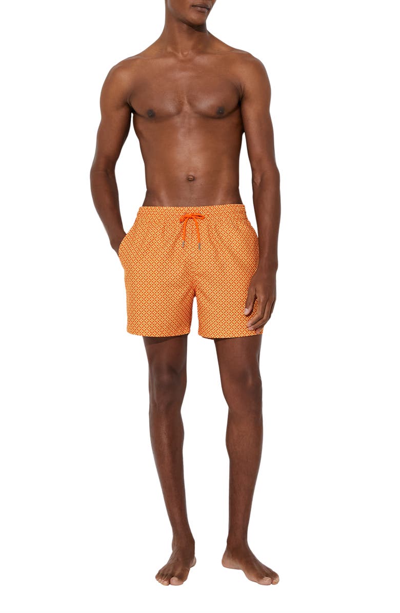 Reiss Oreint Swim Trunks, Alternate, color, Tangerine Orang