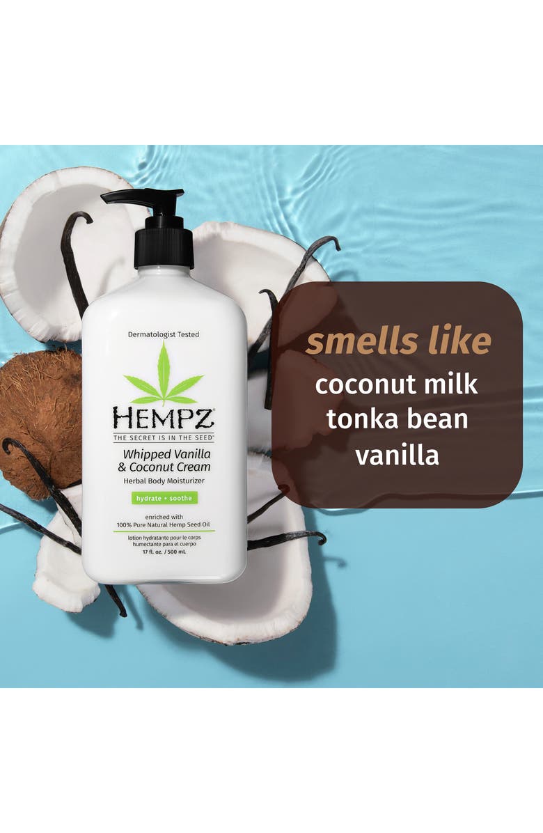 HEMPZ Whipped Vanilla Coconut Cream Herbal Body Moisturizer, Alternate, color, Whipped Vanilla & Coconut Crea