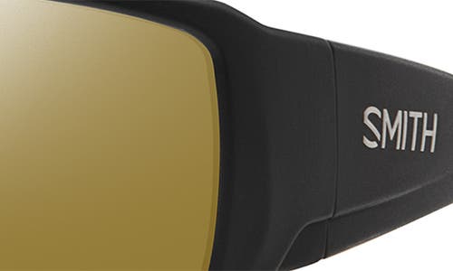 Smith Guide's Choice 62mm Polarized Oversize Wraparound Sunglasses In Black/glass Bronze