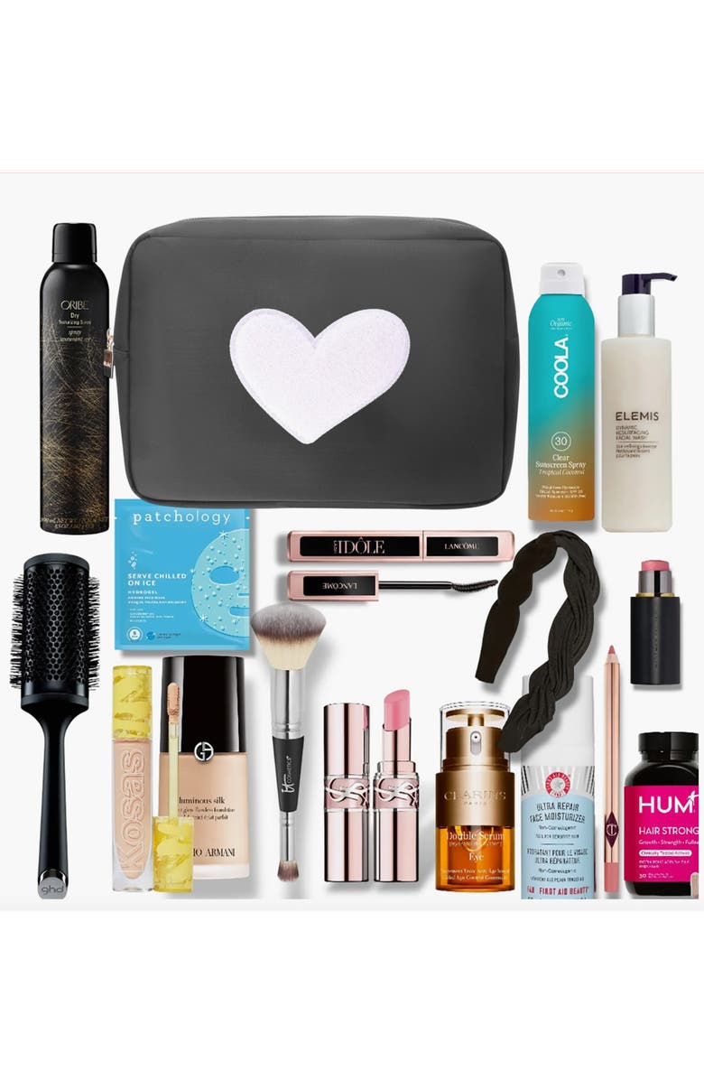 Bloc Bags XL Heart Cosmetics Bag, Alternate, color, Black