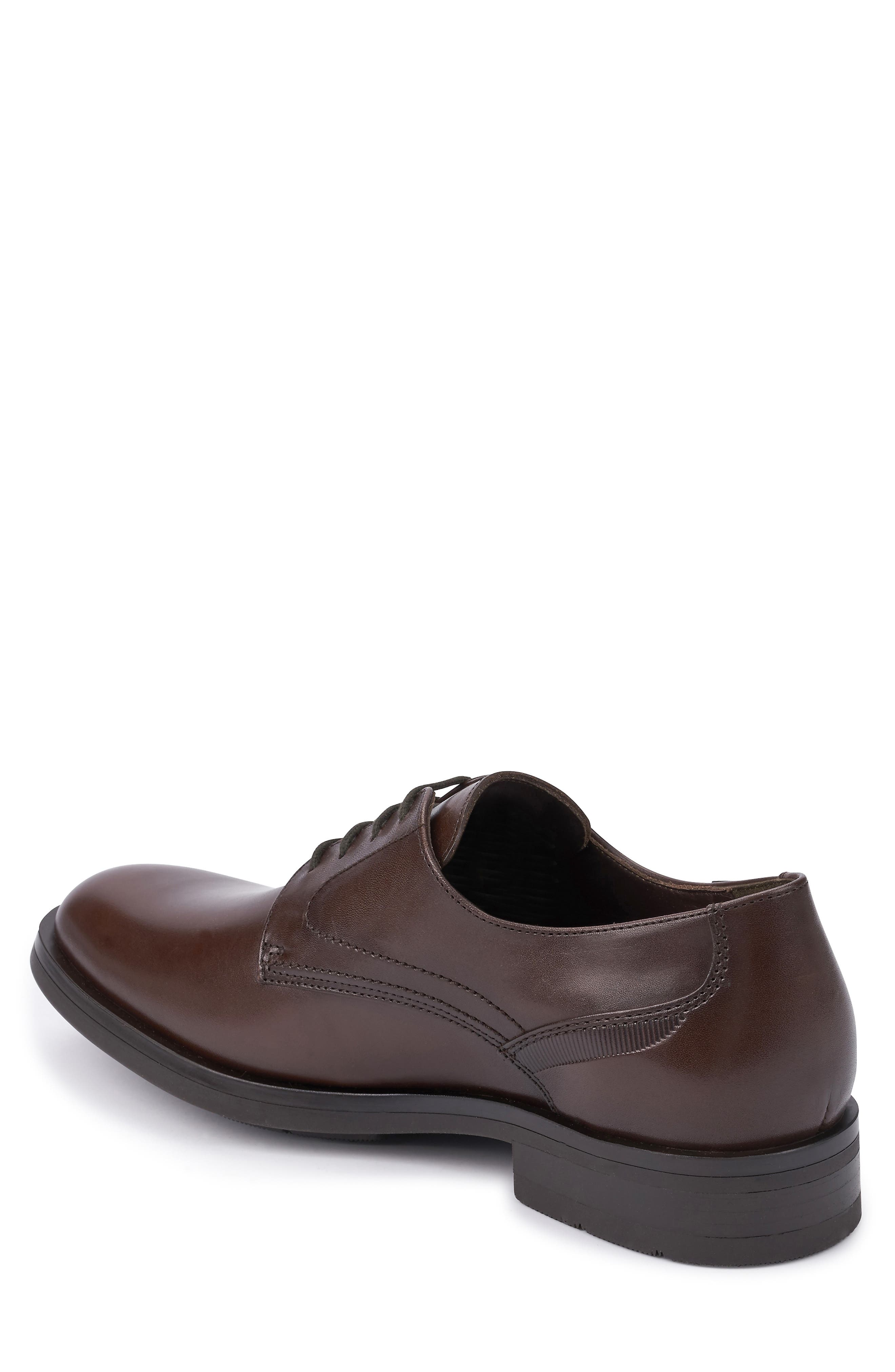 Smith Plain Toe Derby, Alternate, color, DARK BROWN LEATHER
