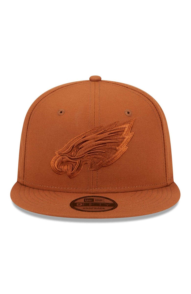 New Era Men's New Era Brown Philadelphia Eagles Color Pack 9FIFTY Snapback Hat, Alternate, color, 
