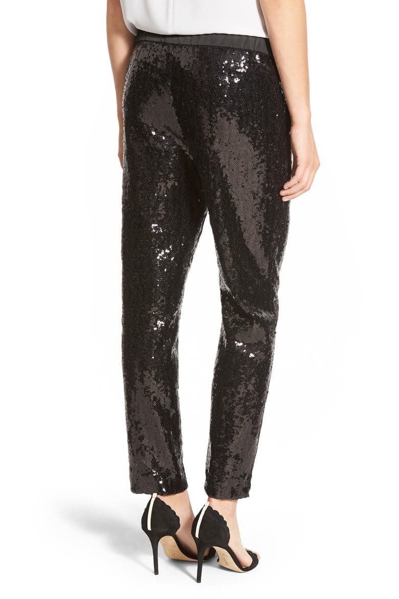Sequin Pants, Alternate, color, BLACK