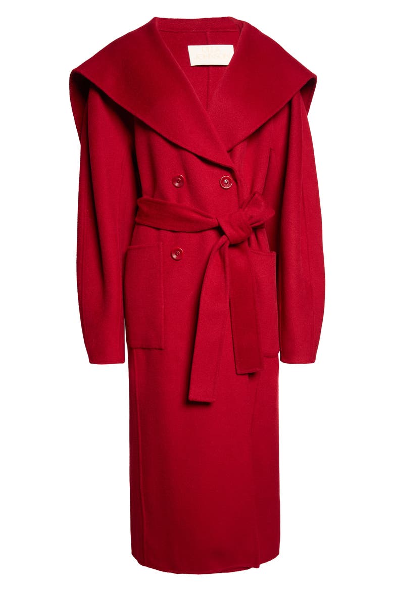 Rory Wool & Cashmere Blend Coat, Main, color, CERISE