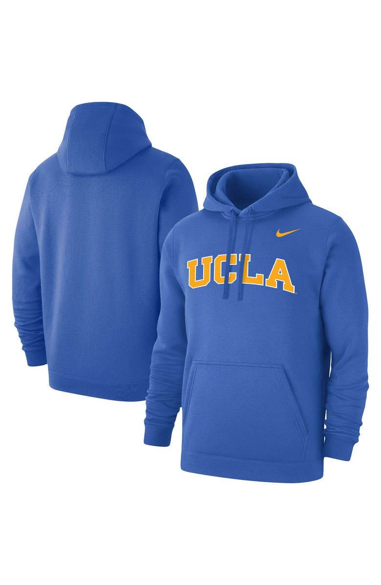 Nike Men's Nike Blue UCLA Bruins Logo Club Pullover Hoodie, Main, color, 