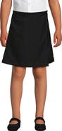 Lands' End School Uniform Girls Solid A Line Tab Skort Top Of Knee