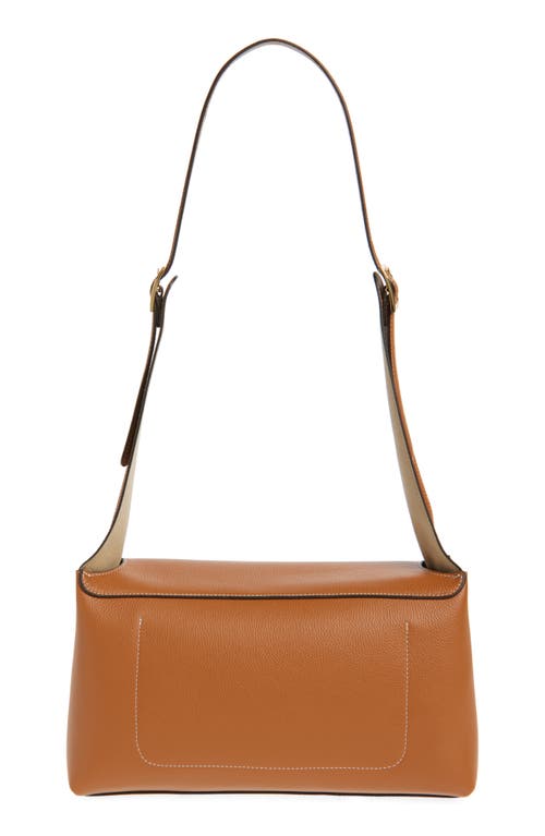 Ree Projects Florencia Soft Pebble Grain Leather Shoulder Bag In Caramel