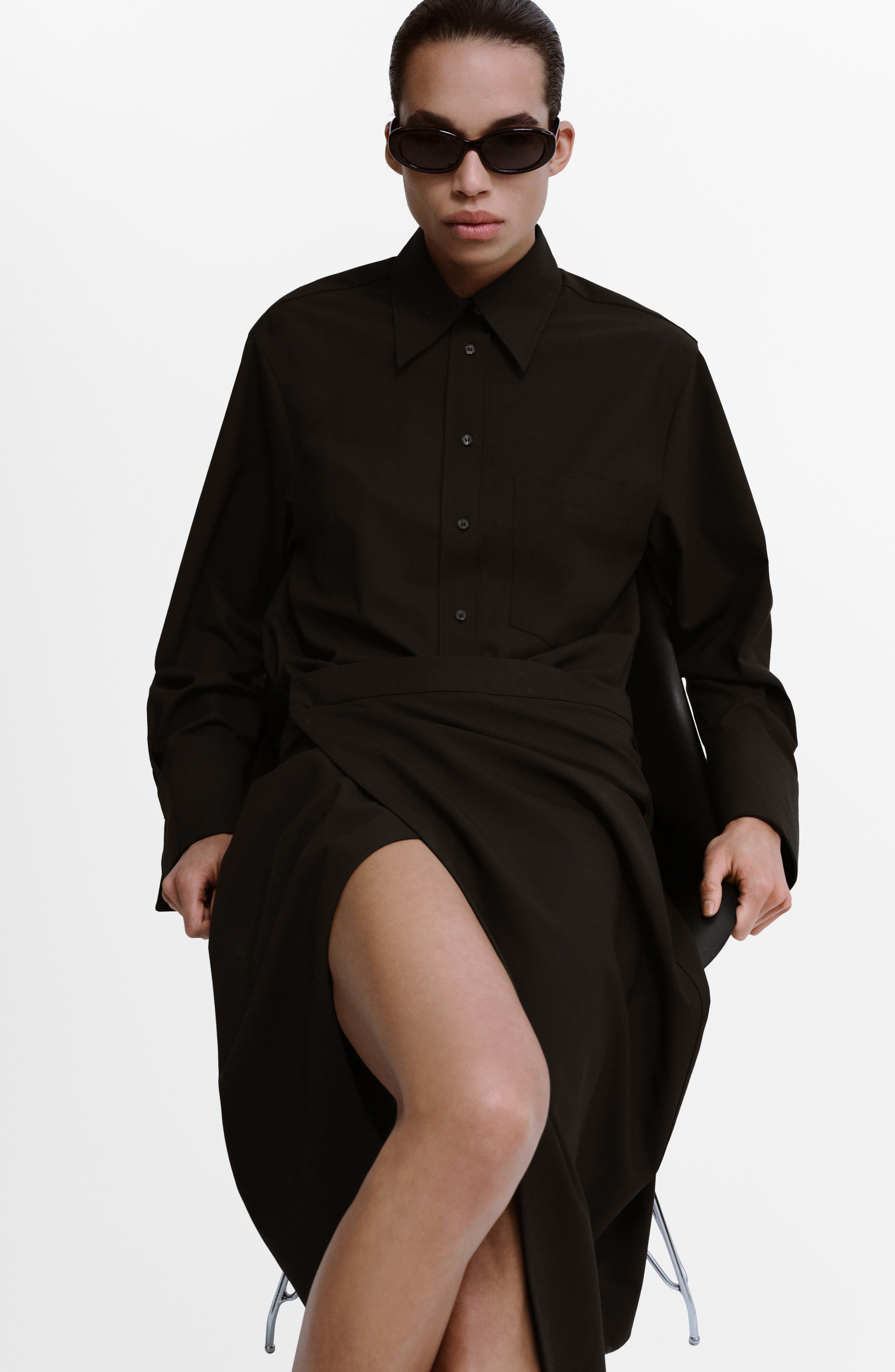 Straight Pocket Button-Up Shirt - image 2
