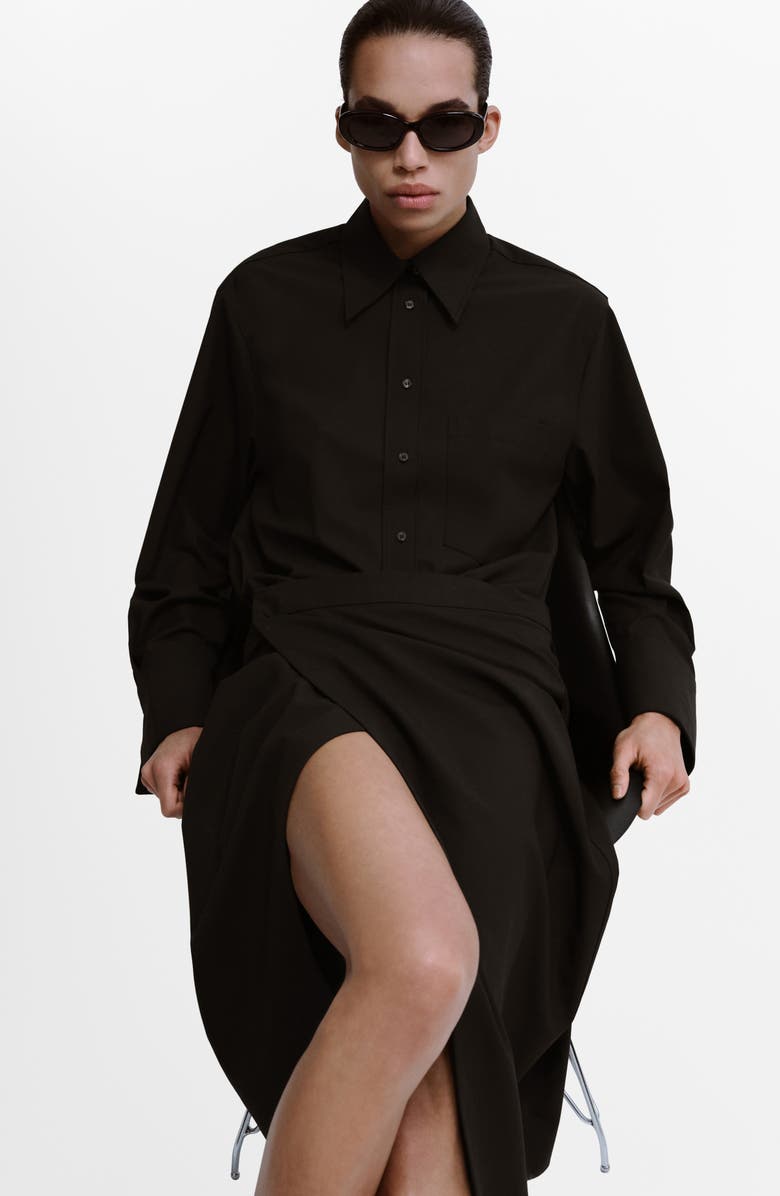 MANGO Straight Pocket Button-Up Shirt, Alternate, color, 