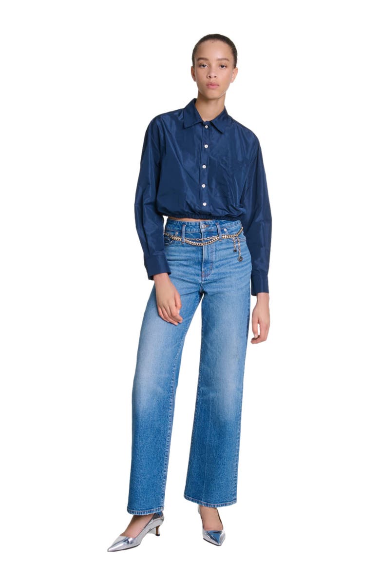 maje Cropped shirt, Main, color, 