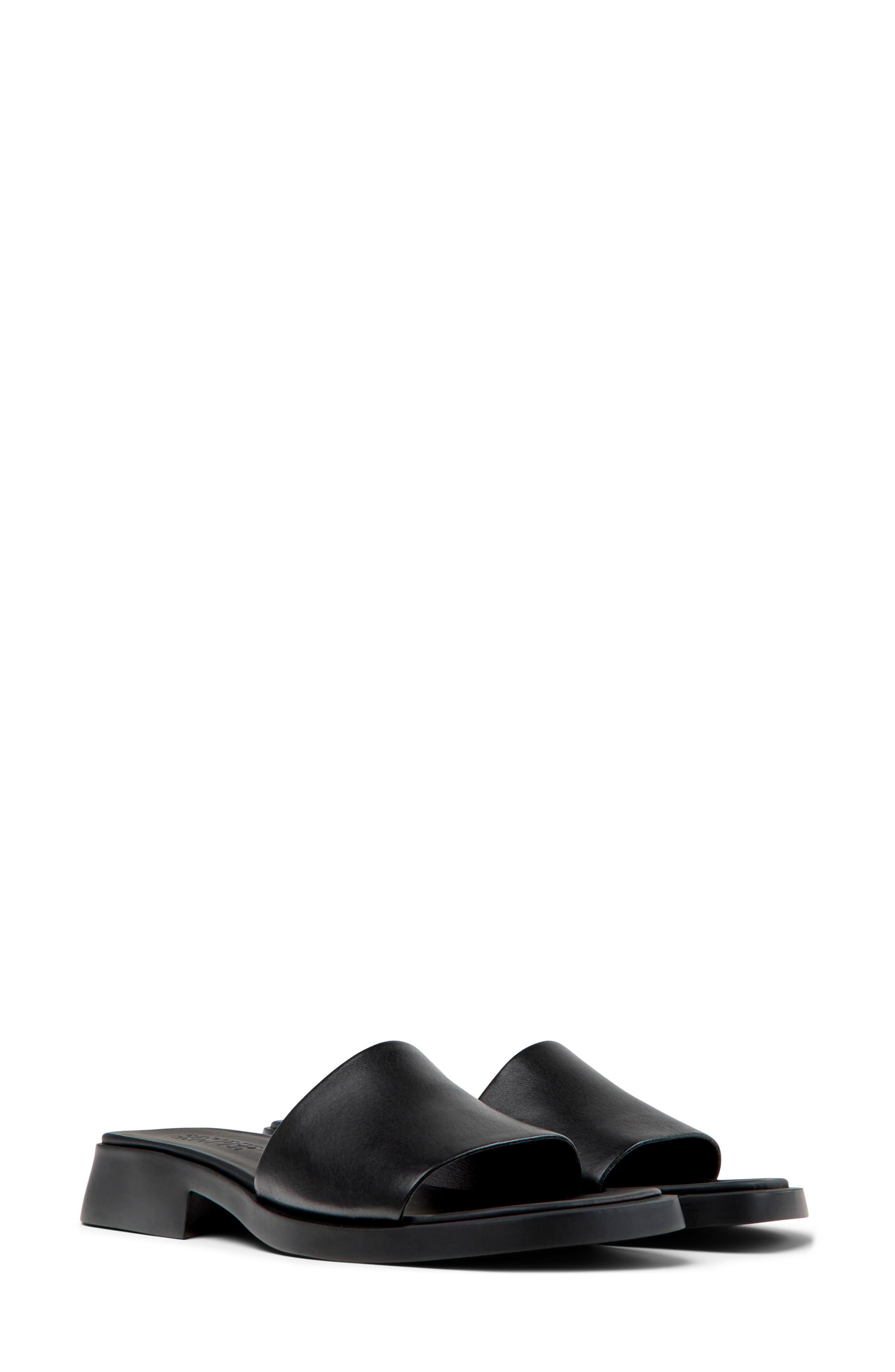 Camper Dana Slide Sandal, Main, color, Black