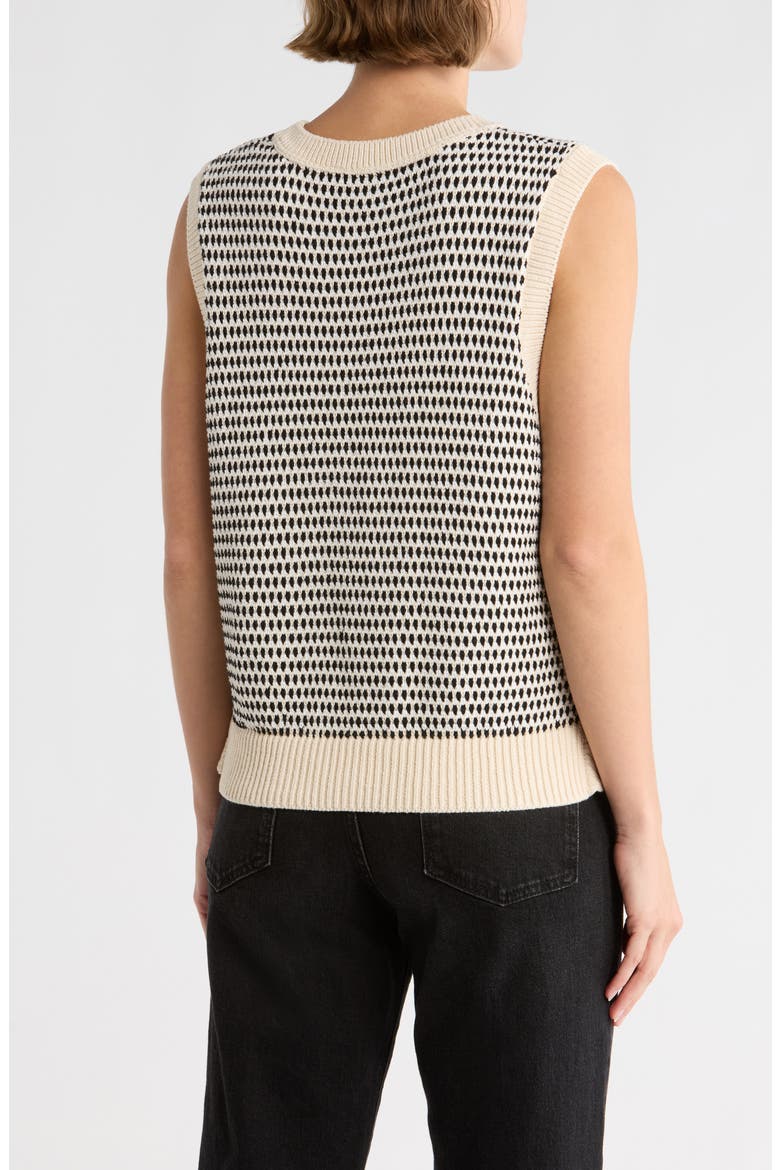 Knowles Textured Cotton Vest, Alternate, color, BIRCH MULTI STITCH