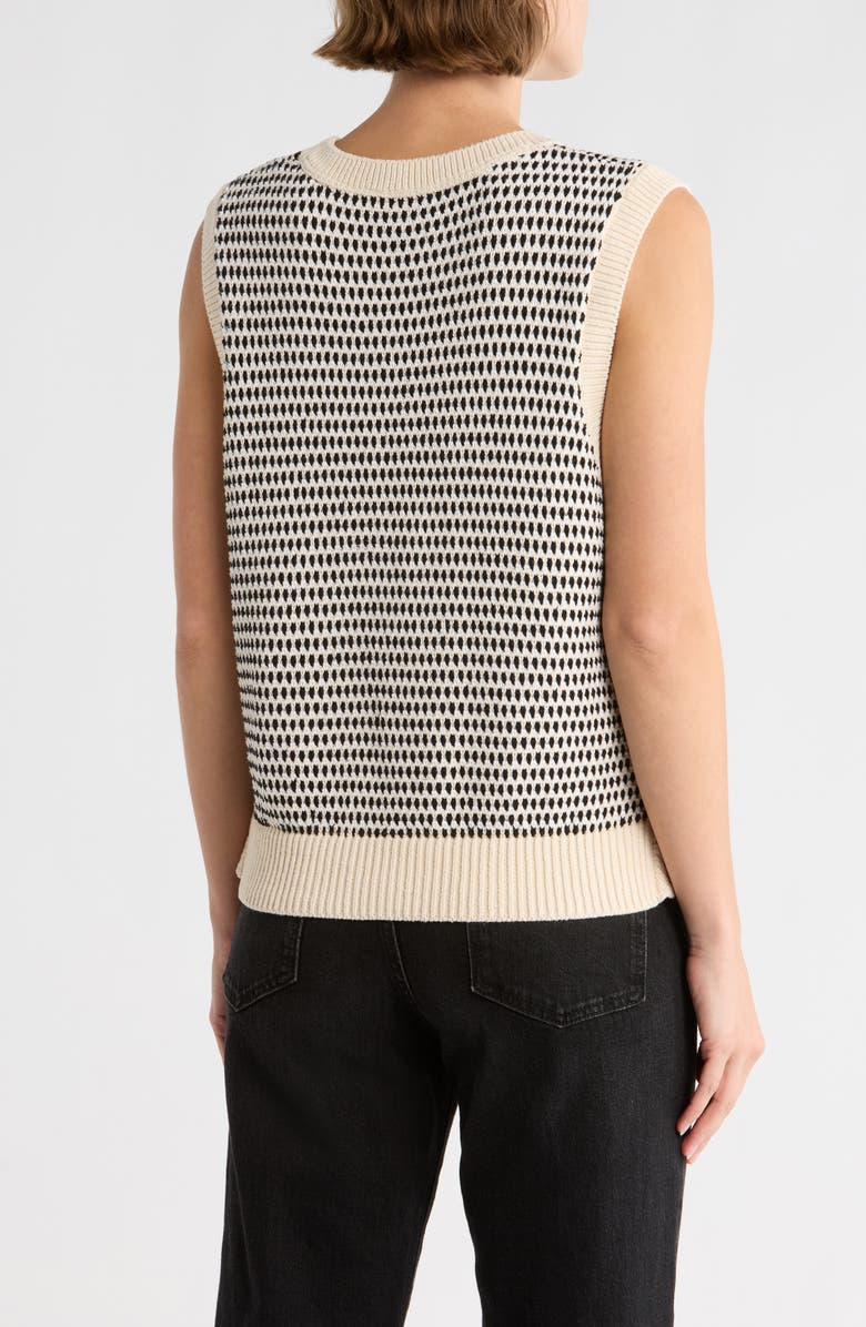 Varley Knowles Textured Cotton Vest, Alternate, color, Birch Multi Stitch