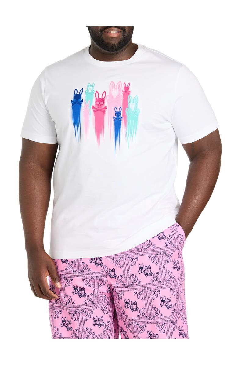 Psycho Bunny Big & Tall Cosma Graphic Tee, Main, color, White
