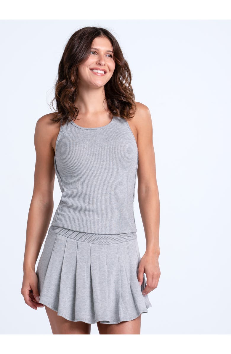 Lucky in Love Chill Play Tank, Main, color, Heather Grey