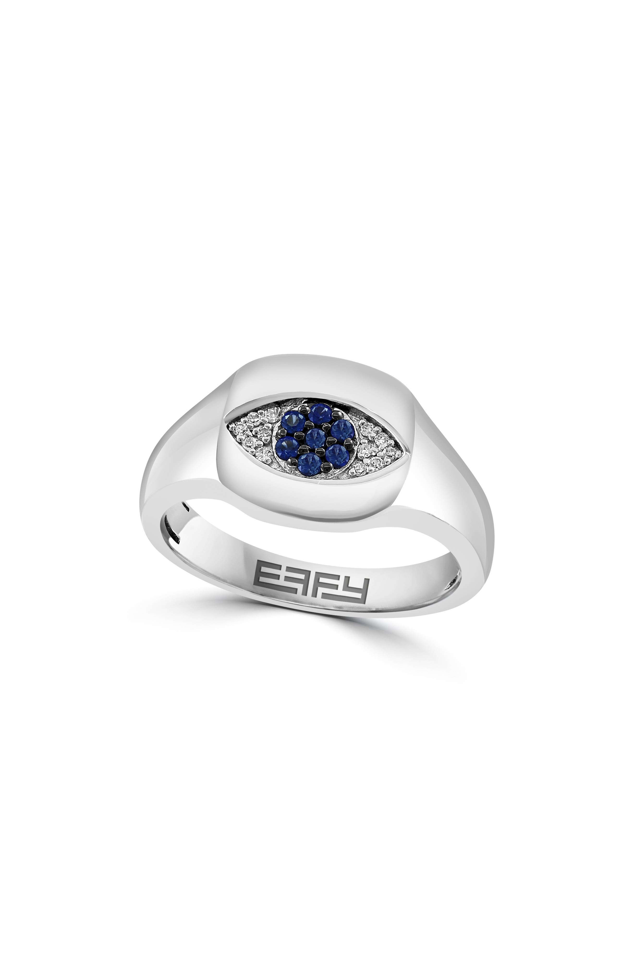 EFFY Evil Eye Diamond & Sapphire Ring