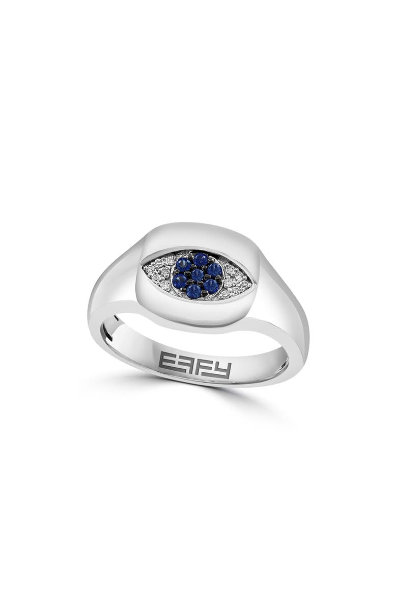EFFY Evil Eye Diamond & Sapphire Ring, Main, color, Blue