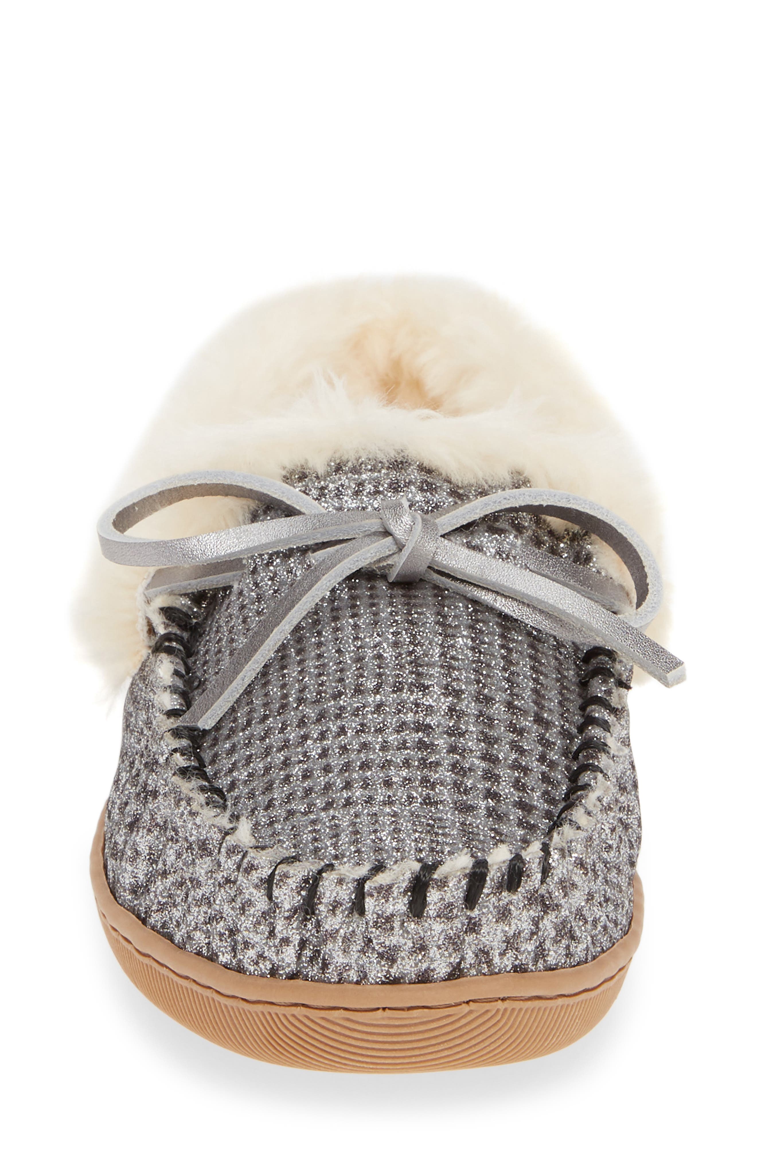 J.Crew Lodge Faux Shearling Lined Moccasin, Alternate, color, 