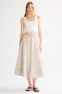 Orolay Bouquet Linen Skirt