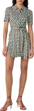 Diane von Furstenberg Didi Geo Print Wrap Shirtdress