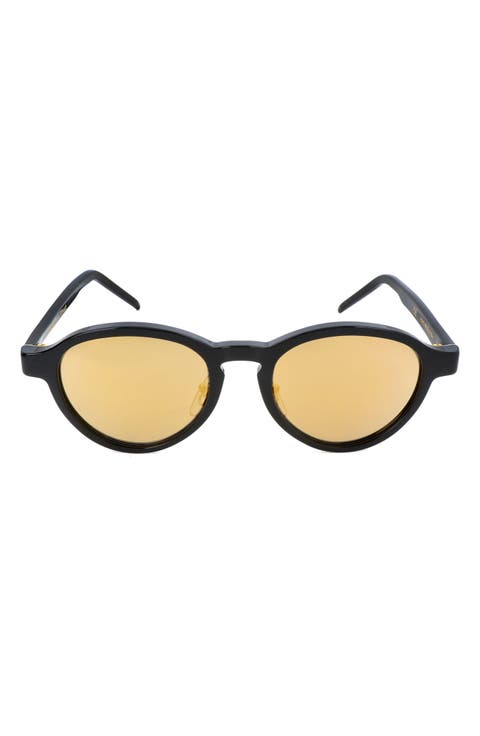 69mm Round Sunglasses