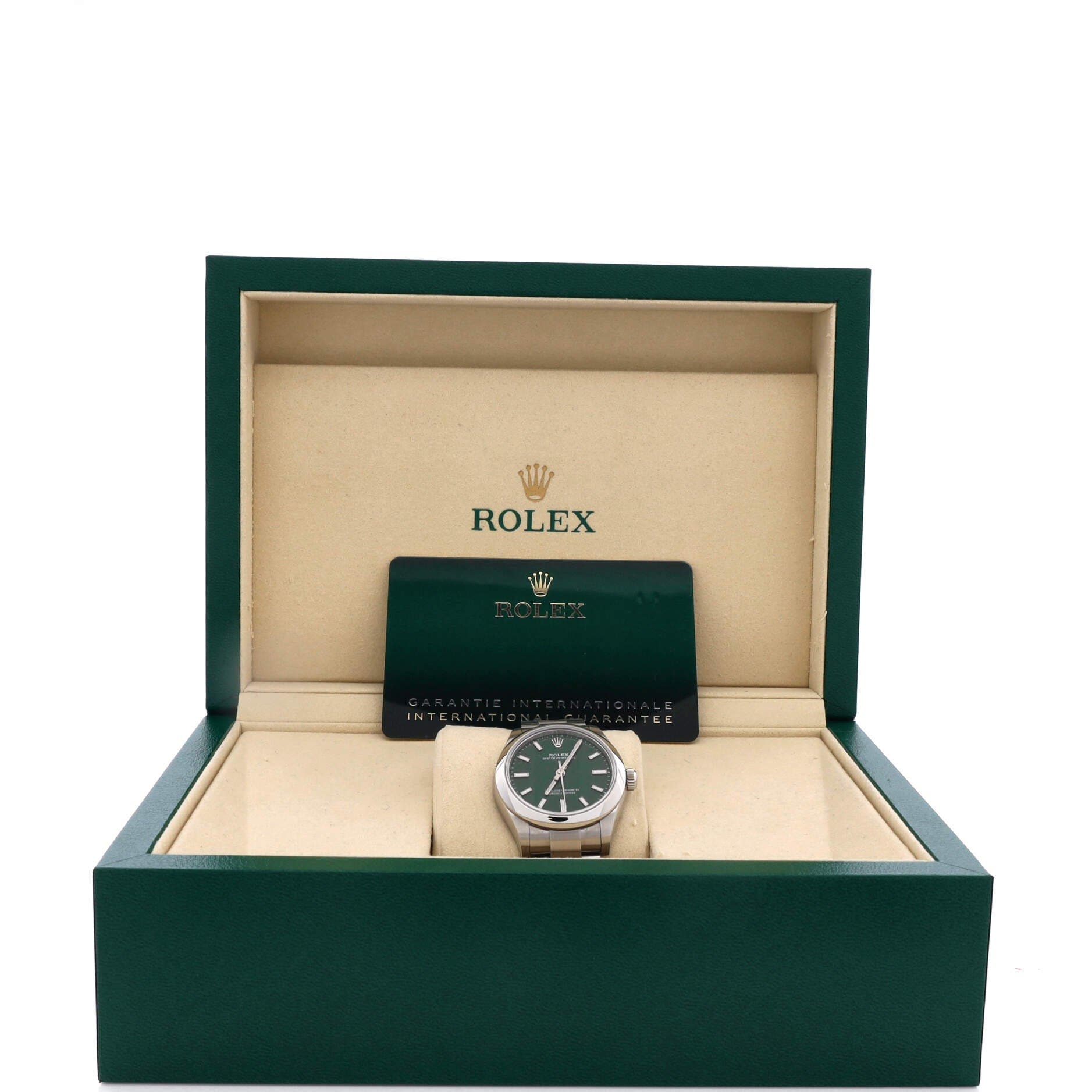 Oyster Perpetual Green Automatic Watch Stainless Steel 31, Alternate, color, Metallic Silver