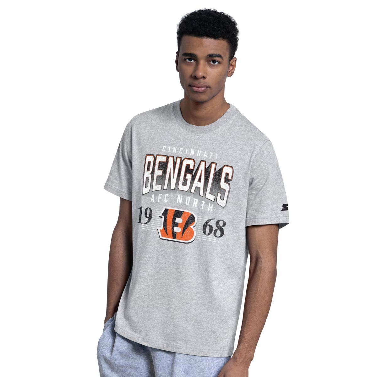 STARTER Men's Starter Black/Heather Gray Cincinnati Bengals Two-Pack ...