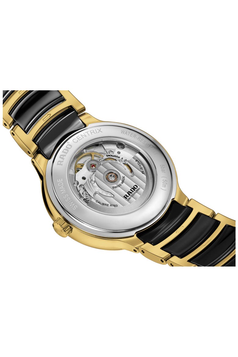 Centrix Superjubilé Diamond Bracelet Watch, 39.5mm, Alternate, color, BLACK/ GOLD
