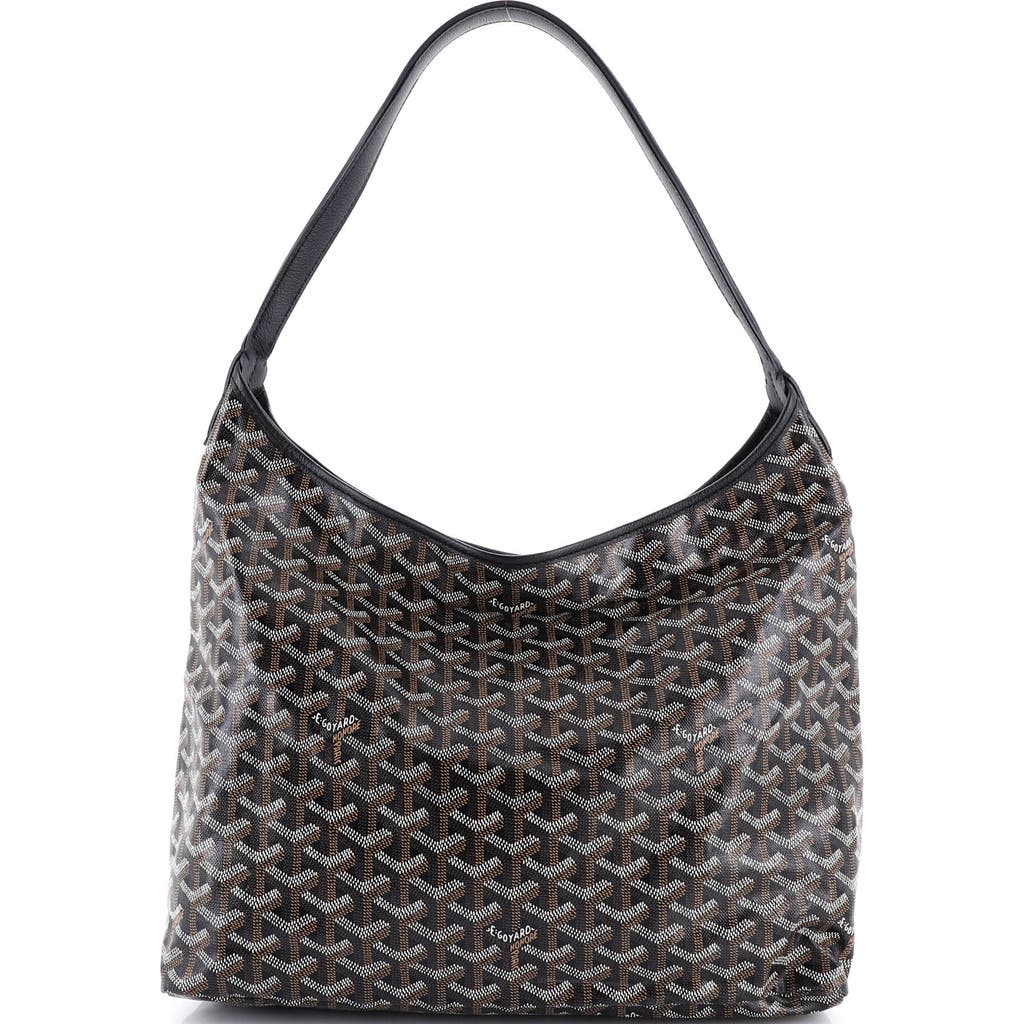 Pre-owned Goyard  Goyard Boheme Hobo Printed Coated Canvas In Gray