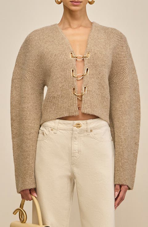 Mayalu Crop Rib Cardigan